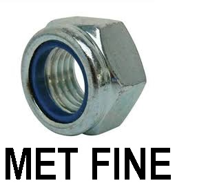 Metric Fine Nylock Nuts High Tensile